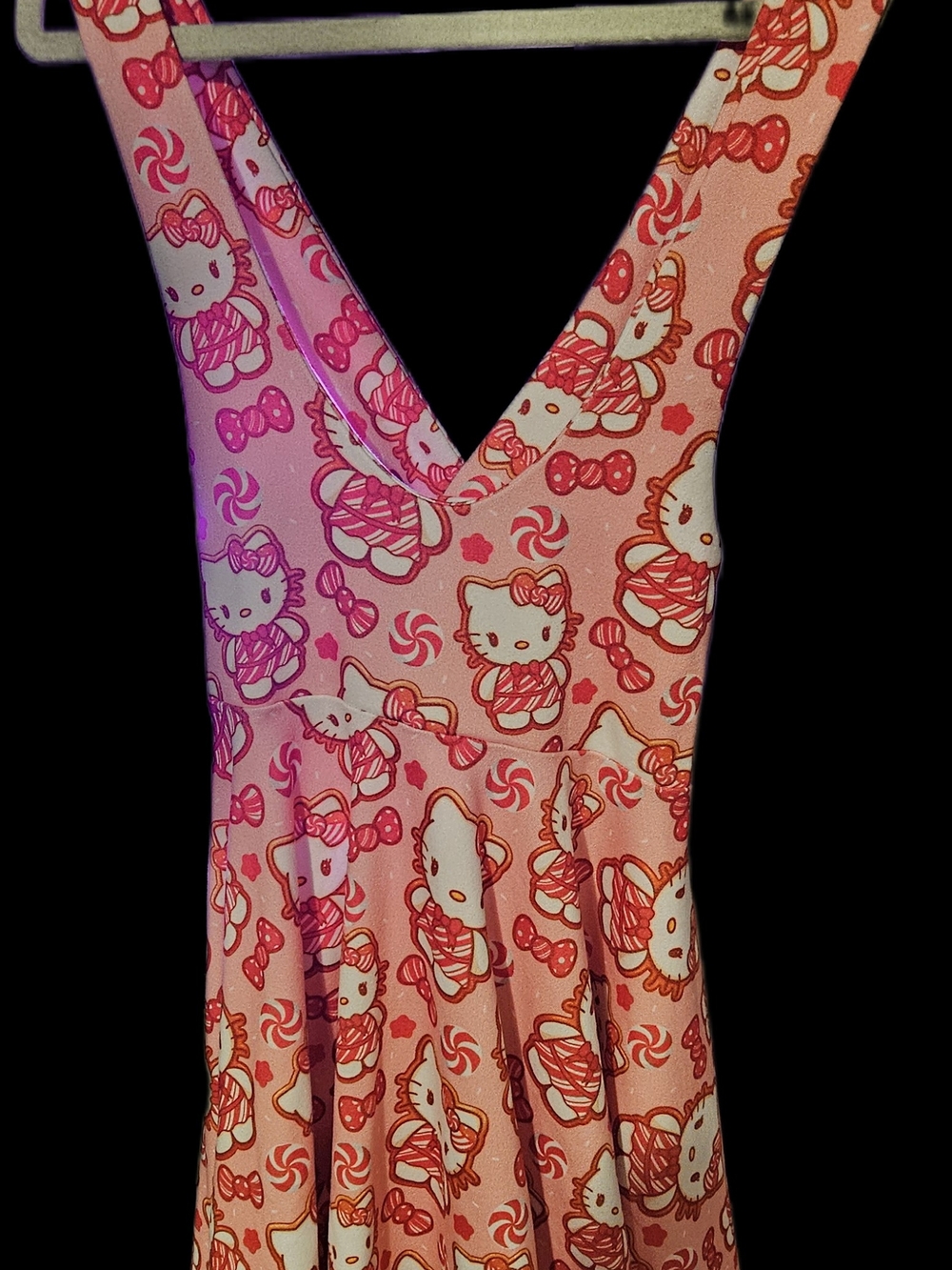 Hello Kitty Pink Patterned Twirl Dress By 3 Fancy Feathers